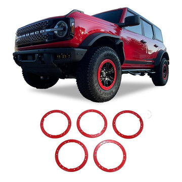 5X Bead Lock Trim Red Rings Kit - BROADDICT